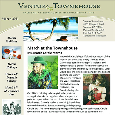 Townehouse Newsletter March 2021