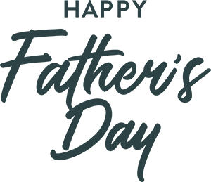 Happy Father's Day graphic written in script
