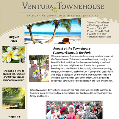 Ventura Townehouse Newsletter - August 2024 cover thumbnail