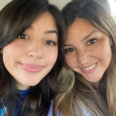 Vikki Secor, new resident move in coordinator, pictured here with her daughter